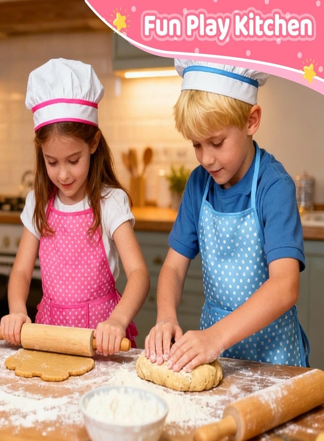 MEIDAYAI 2 Pcs Kid Apron and Chef Hat Set, Adjustable Red Chef Costume for Pretend Play, Cooking Baking Painting Gear for Toddlers Boys Girls, Birthday Gift Idea (Red) - Image 4